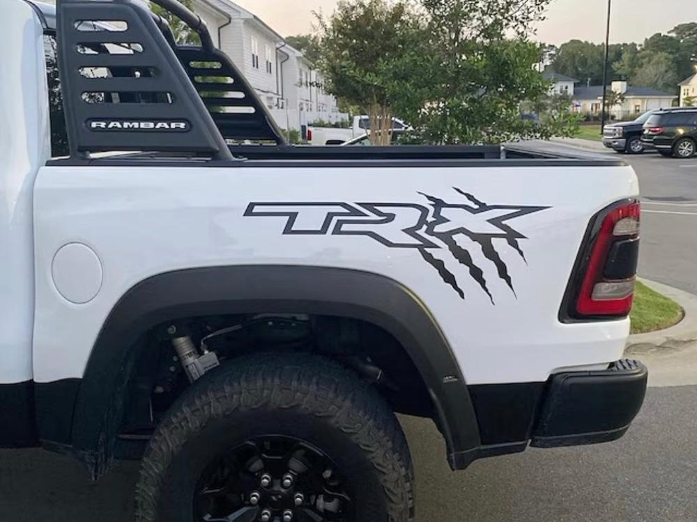 RAM TRX Bedside Decals - OEM Logo + Claw Marks – Apex Auto Styling