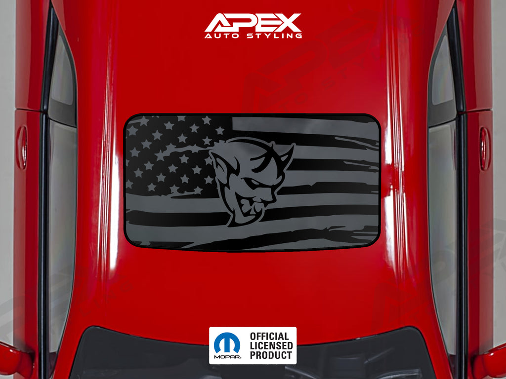 Dodge Challenger Sunroof Decal - Demon Logo