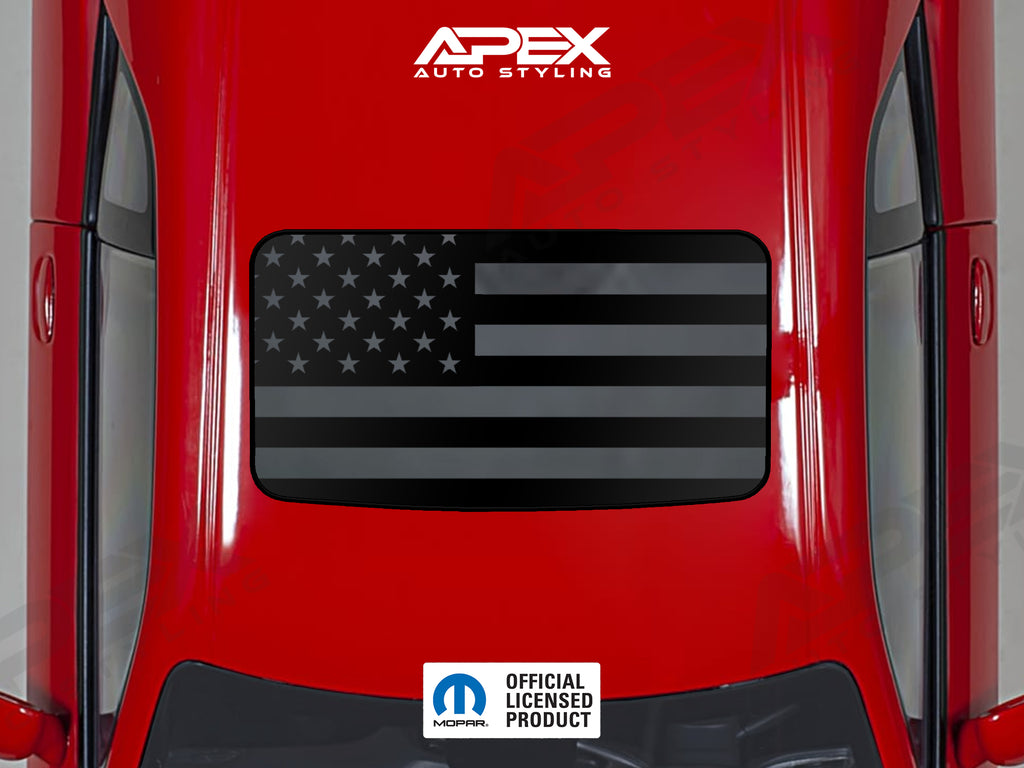 Dodge Challenger Sunroof Decal - American Flags