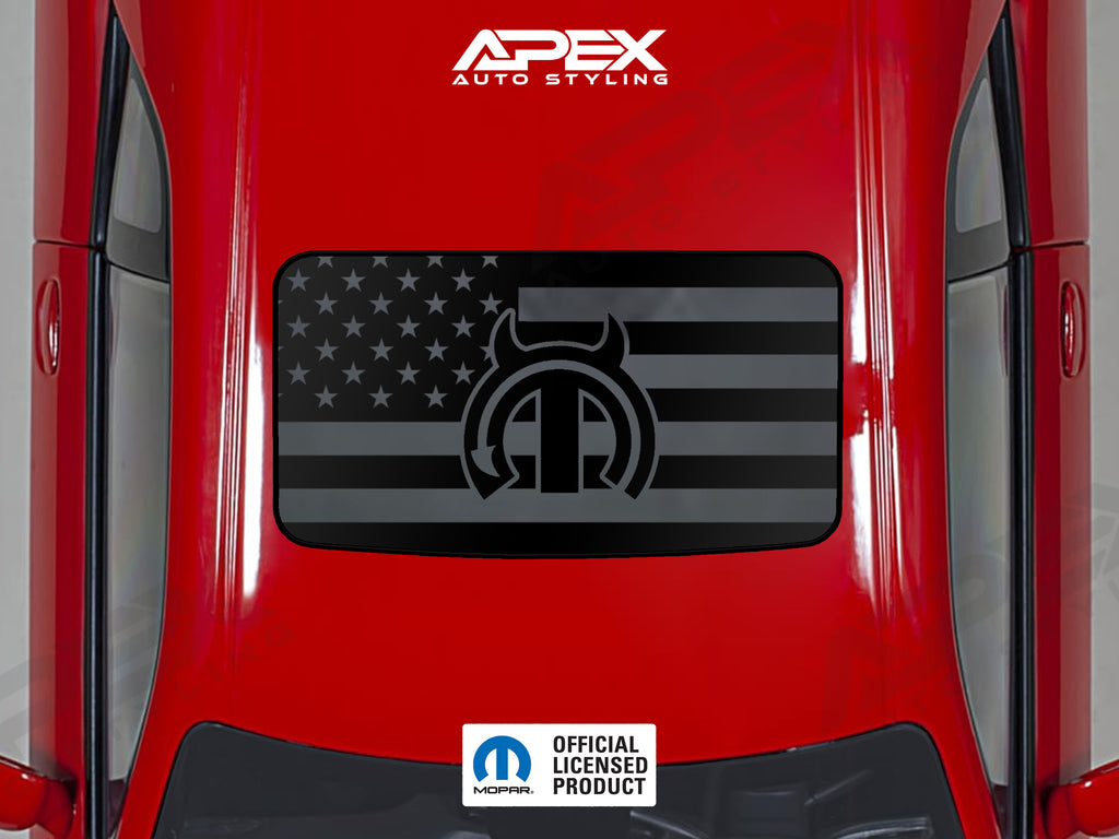 Dodge Challenger Sunroof Decal - MOPAR Devil Logo