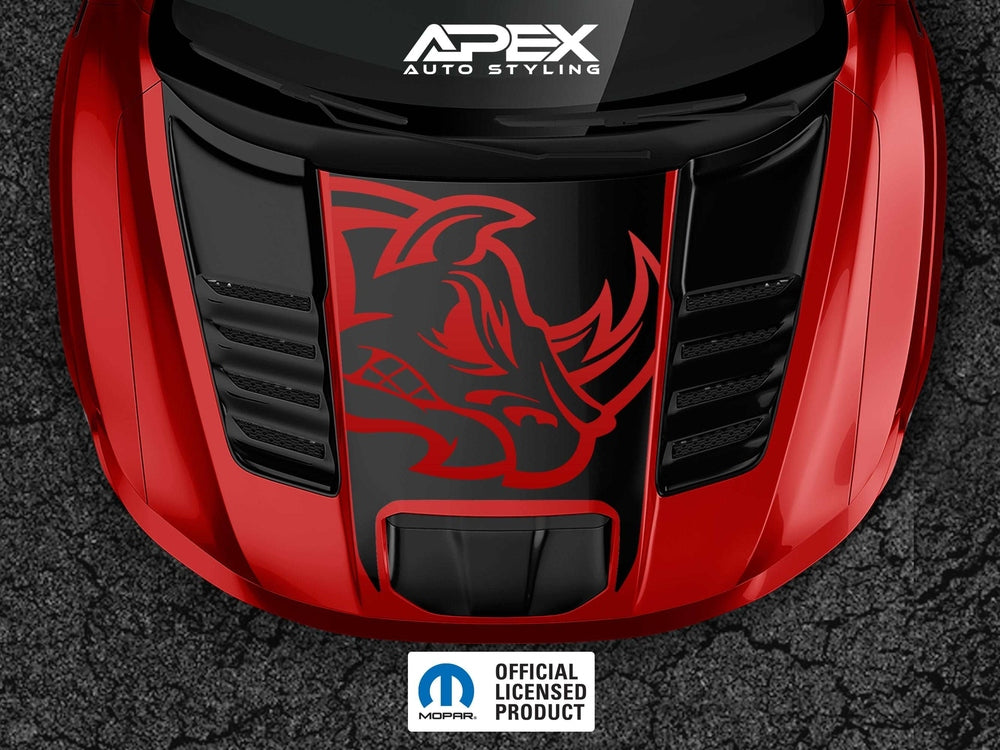 Ram Rho Sticker RAM RHO Hood Decals - OEM Style With Rhino Logo Cutout – Apex Auto Styling