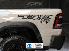 Load image into Gallery viewer, RAM TRX Bedside Decals - OEM Logo + T-Rex Raptor Eater Logo