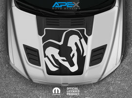 2019+ RAM 1500 Hood Decal - Angled Modern RAM Logo