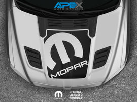 2019+ RAM 1500 Hood Decal - Angled MOPAR Logo