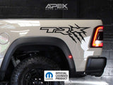 RAM TRX Bedside Decals - OEM Logo + Claw Marks