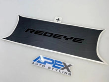 Load image into Gallery viewer, Challenger taillight divider decal with &quot;REDEYE&quot; text in black, showcasing Apex Auto Styling logo. Custom vinyl accessory for enhancing vehicle appearance and protecting against scratches.