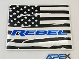 2009+ RAM Rear Sliding Window Decals - Rebel Logo