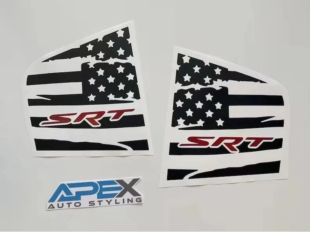 Apex Rims Car Decals Charger Quarter Window Decals - SRT Logo (2011 - 2023) – Apex Auto Styling