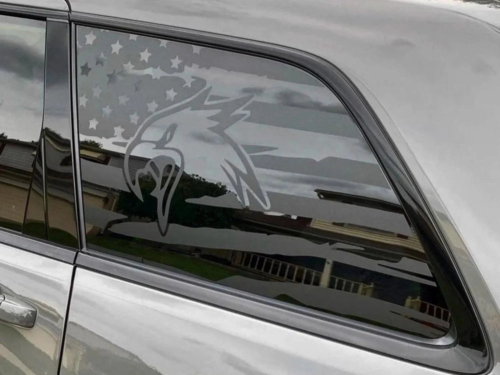 Trackhawk Rear Window Sticker Grand Cherokee Quarter Window Decals - Trackhawk Head Logo (2011 - 202 ...