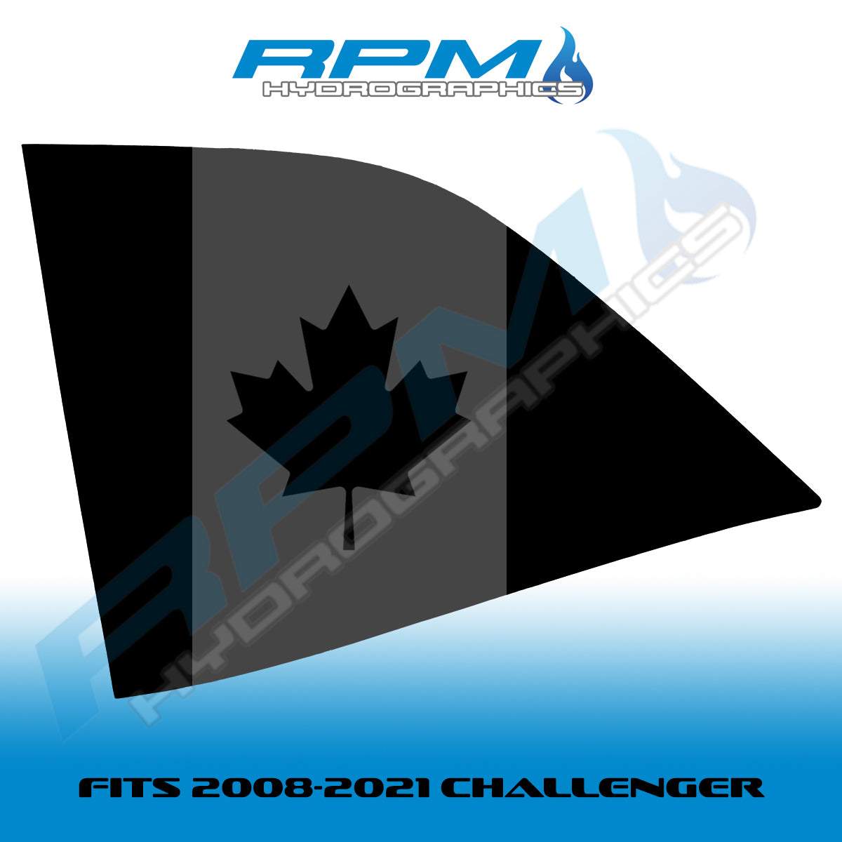 2008+ Dodge Challenger Quarter Window Decals - Canadian Flags