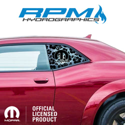 2008+ Dodge Challenger Quarter Window Decals - MOPAR Logo