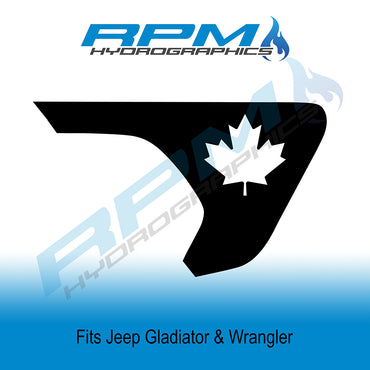 2018 - 2022 Wrangler / Gladiator Fender Vent Decals - Canadian Maple Leaf