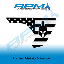 2018 - 2022 Wrangler / Gladiator Fender Vent Decals - Gladiator Logo Flags