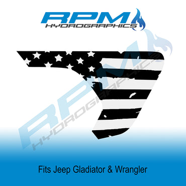 2018 - 2022 Wrangler / Gladiator Fender Vent Decals - American Flags