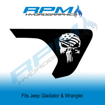 2018 - 2022 Wrangler / Gladiator Fender Vent Decals - Punisher Logo