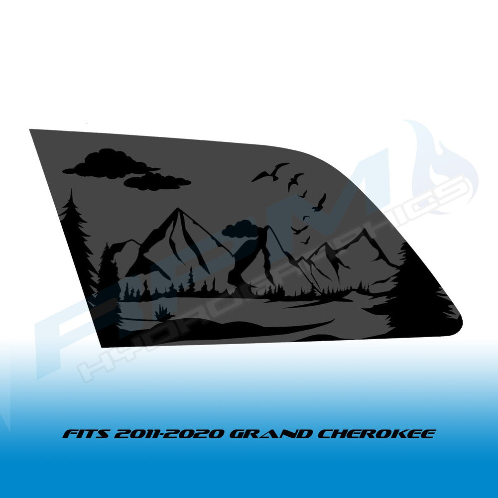 Mountain Scene Window Decals - Multiple Styles (11-20 Grand Cherokee) - RPM Hydrographics
