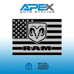 2009+ RAM Rear Sliding Window Decals - Ram Text Logo (Multiple Stylers)