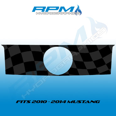 2010-2014 Ford Mustang Decklid Decals - Checkered Flag