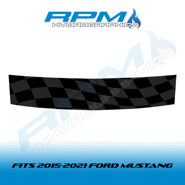2015-2021 Ford Mustang Decklid Decal - Checkered Flag