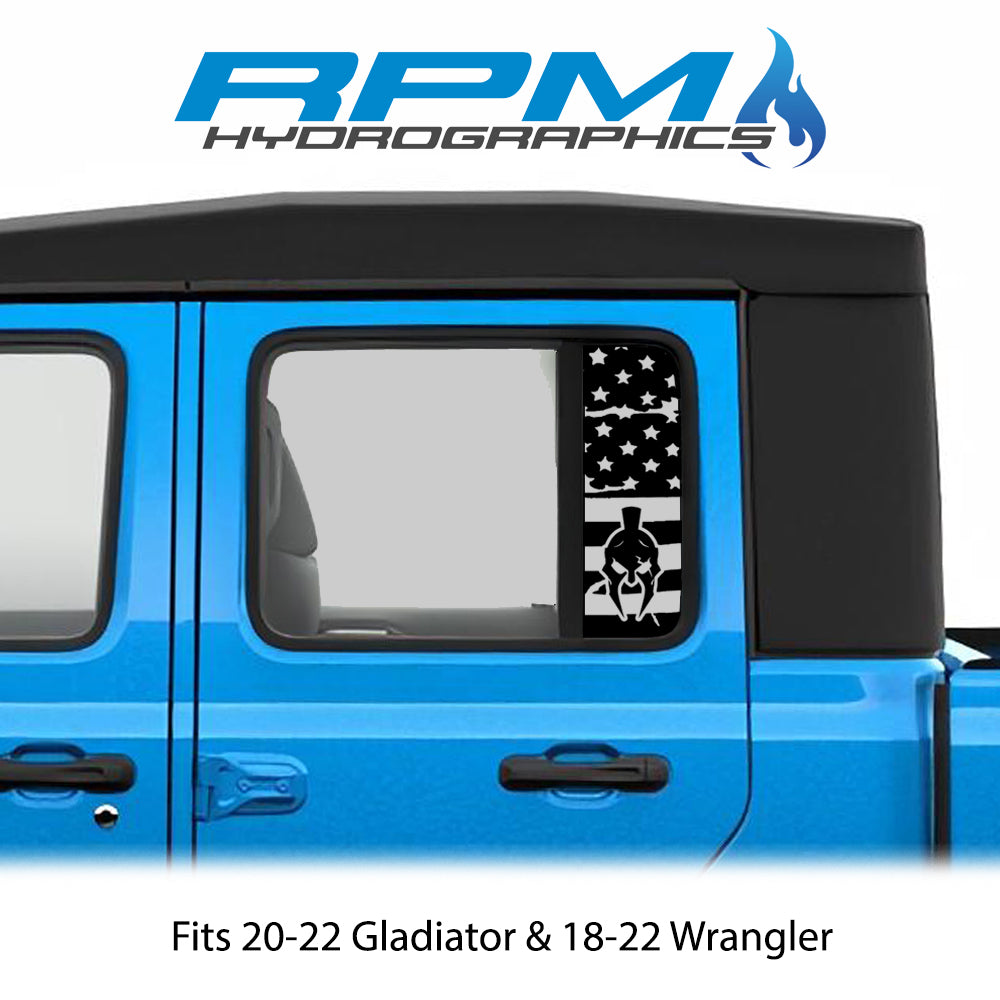 2018 - 2022 Wrangler / Gladiator Vent Window Decals - Gladiator Logos