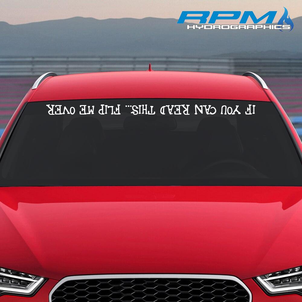 Flip Me Over Vinyl Windshield Decal - RPM Hydrographics