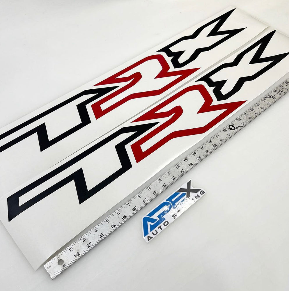 RAM TRX Bedside Decals - TRX Logo + Colored R - Customizable